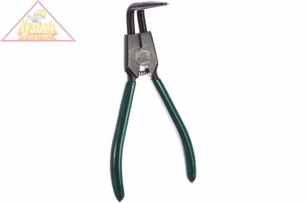 P9508D Щипцы загнутые 90° для стопорных колец удлиненные с ПВХ рукоятками, разжим, 215 мм, 10-32 мм.Jonnesway