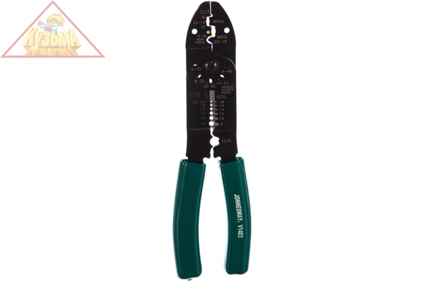 V1403 Клещи многофункциональные для снятия изоляции и обжима наконечников, 220 мм.Jonnesway