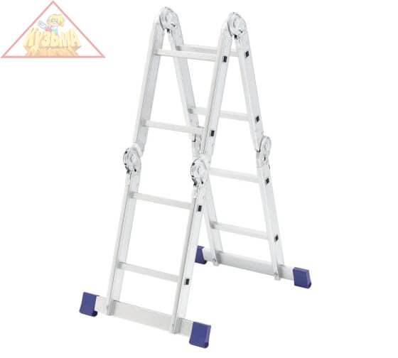 Лестница шарнирная алюминиевая, 4х2, Россия// Сибртех 97879