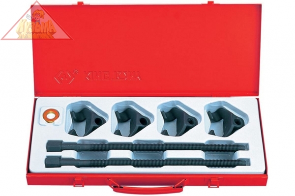 Набор для стяжки пружин амортизатора, 85-370 мм, кованые крюки, 6 предметов KING TONY 9BF11