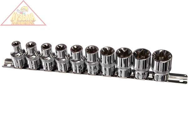 Набор торцевых головок TORX (E8-E24; 1/2"; 10 шт.) Ombra 912610 55610