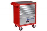 Красная инструментальная тележка (5 ящиков и отсек) МАСТАК 522-05581R