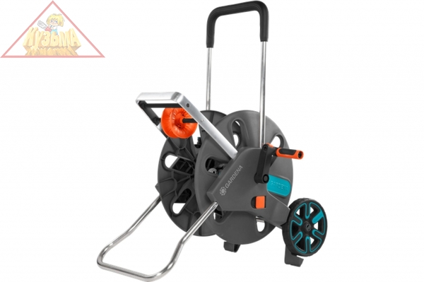 Тележка для шланга AquaRoll L ErgoPlus с рукояткой из мягкого пластика и направляющей для шланга Gardena (арт. 18520-20.000.00)
