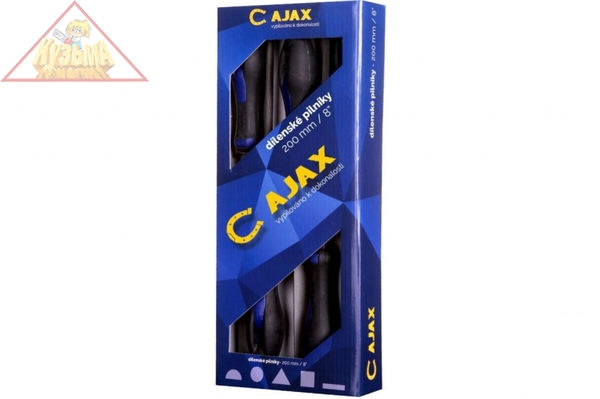 Набор из 5-ти напильников L=200мм AJAX ERGO 286203922025