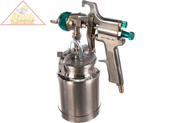Краскораспылитель Stels AS 702 HP профессиональный  всасывающего типа сопло 1,8 мм и 2,0 мм (арт.57364)