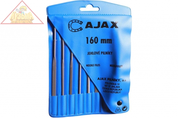 Набор из 6-ти надфилей с ручкой в виниловом футляре AJAX 286213931626