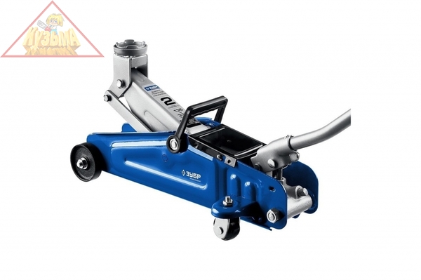 Гидравлический подкатной домкрат 2т, 135-330мм, в кейсе, ЗУБР Профессионал T30 43053-2-K