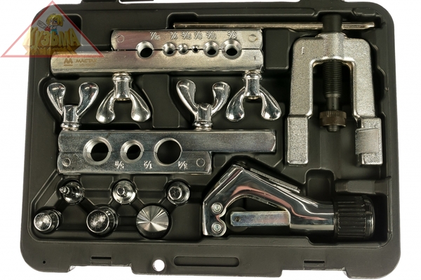 Приспособление для развальцовки и резки тормозных трубок 4.75-12.7мм, кейс, 10шт МАСТАК 102-22416C
