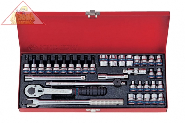 Набор торцевых головок с принадлежностями 3/8", двенадцатигранные, 6-19 мм 36 предметов KING TONY 3034MR