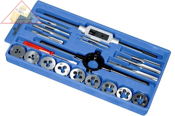 Набор метчиков и плашек HSS M3-M12, кейс, 21шт МАСТАК 351-00021C