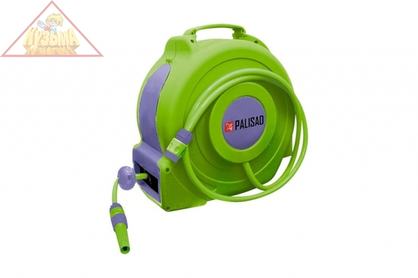 Катушка с поливочным шлангом 20 м, автоматическая, диаметр штуцера 1/ дюйма PALISAD 67407