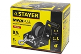 Лебедка ручная барабанная STAYER "MASTER", тяговая, тросовая, 0,9т, 8м арт. 43112-0.9
