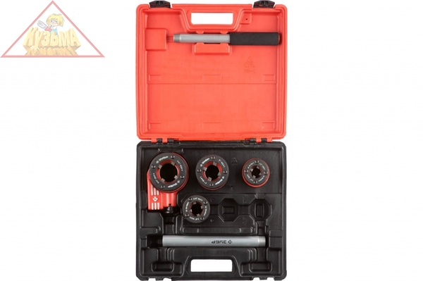 Набор трубных клуппов  с трещоткой № 4, Зубр Профессионал, арт. 28270-H4