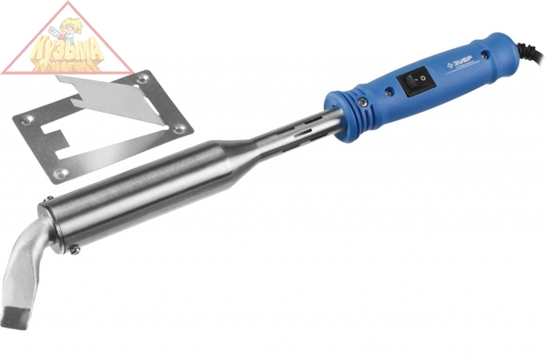 Паяльник с выключателем, пластмассовой рукояткой и долговечным жалом, 300Вт, клин Зубр ПРОФЕССИОНАЛ 55301-300