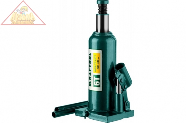 Гидравлический бутылочный домкрат KRAFTOOL Kraft-Lift, сварной, 6 т, 220-435 мм, 43462-6 43462-6_z01