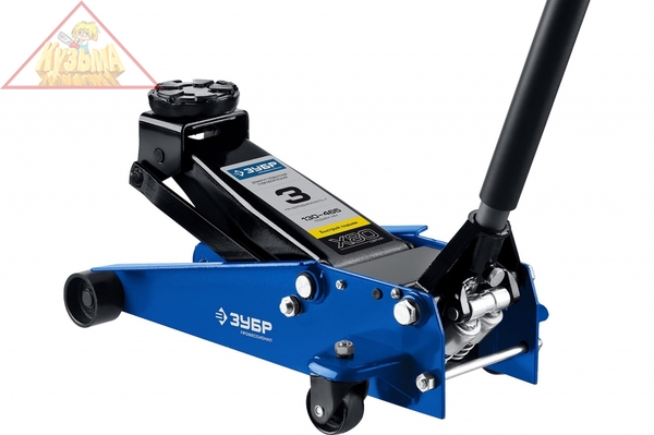 Гидравлический подкатной домкрат 3т, 130-465мм, ЗУБР Профессионал X80 43050-3_z01