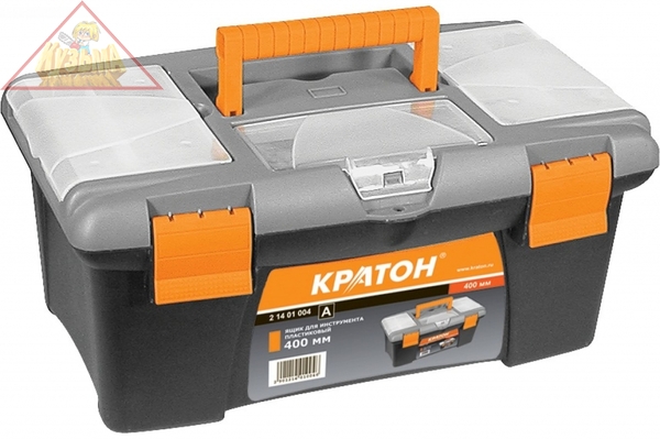 Ящик для инструмента пластиковый Кратон 400 мм 2 14 01 002