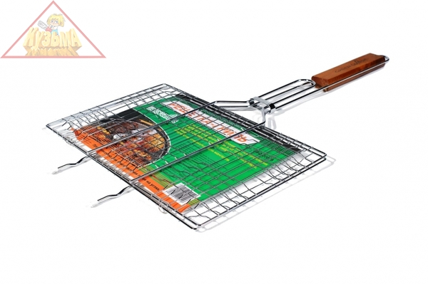 Решетка двойная для гриля с деревянной ручкой Green Glade, арт. 2007B