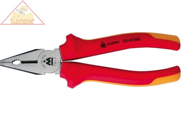 Комбинированные диэлектрические плоскогубцы с держателем 180 мм МАСТАК 030-00180EH