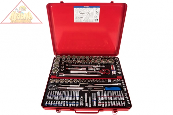 Набор торцевых головок с принадлежностями 1/4"&3/8"&1/2", 135 предметов KING TONY 9033CR