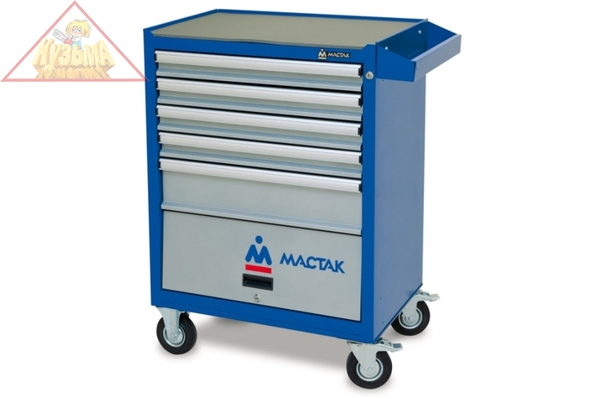 Инструментальная тележка МАСТАК ОПТИМА 5 полок и отсек, синяя 522-05581MB