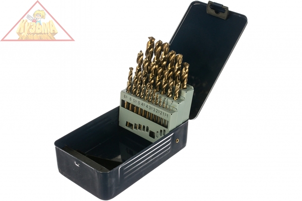 Набор спиральных сверл по металлу HSS Co в металлическом кейсе Thorvik, d1.0-13.0 мм, 25 предметов, арт. TDBS25K5
