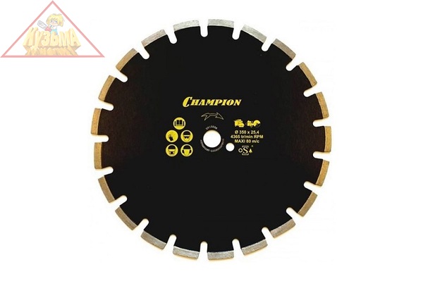 Диск алмазный асфальт PRO Asphafightа (350х25.4х10 мм) Champion C1610