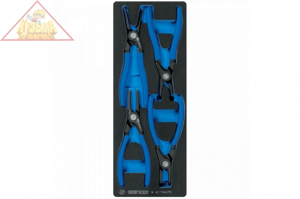 Набор съемников стопорных колец, ложемент, 4 предмета KING TONY 9-42154GPV