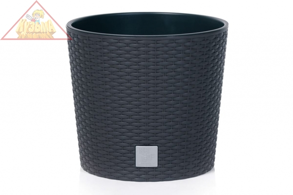 Кашпо для цветов Prosperplast RATO ROUND антрацит 2 предмета 35 и 37,65л DRTUS400L-S433