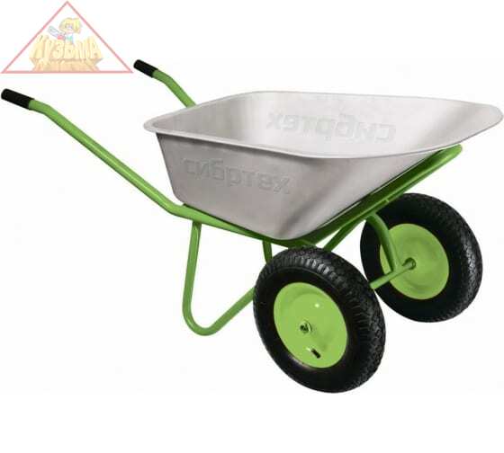 Тачка строительная двухколесная облегченная, объем 90 л, грузоподъемность 230кг// Сибртех арт. 6896439