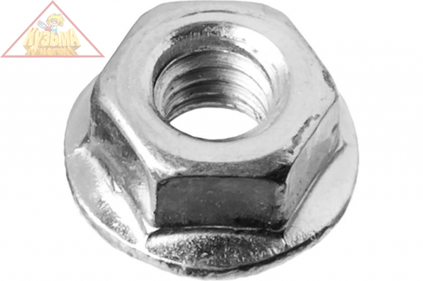 Гайка ЗУБР DIN 6923 с фланцем, M8, 5 кг, (примерно 742 шт.) кл. пр. 8, оцинкованная 303630-08