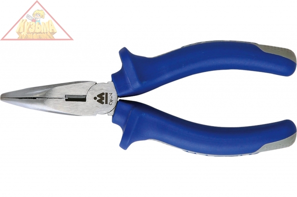Удлинённые тонкие загнутые плоскогубцы 200мм МАСТАК 030-11200H