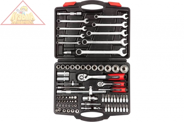 Набор торцовых головок FLANK Зубр МАСТЕР 1/2", 1/4" 82 предмета 27635-H82