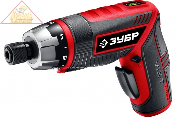 Аккумуляторная отвертка-трансформер ЗУБР ViX-T 10 бит ЗО-ЕМ-3.6 Ли