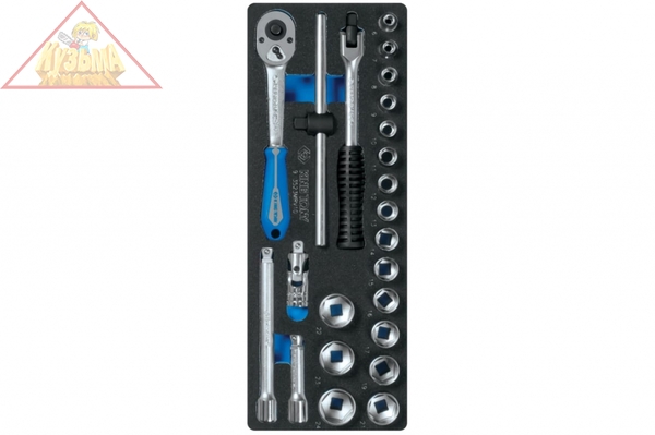 Набор торцевых головок 3/8" с принадлежностями, ложемент, 23 предмета KING TONY 9-3523MRV10