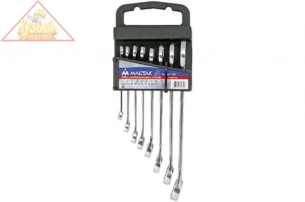 Набор комбинированных ключей 8-22 мм, 8шт МАСТАК 0211-08H
