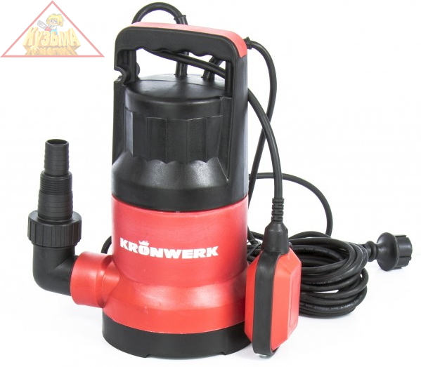 Дренажный насос Kronwerk KP300, 300 Вт, подъем 6 м, 7000 л/ч (арт. 97229)