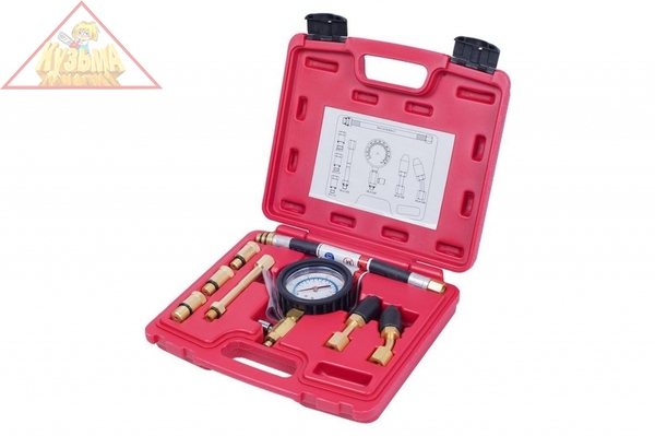 Бензиновый компрессометр 0-21атм, кейс, 8шт МАСТАК 120-10821C