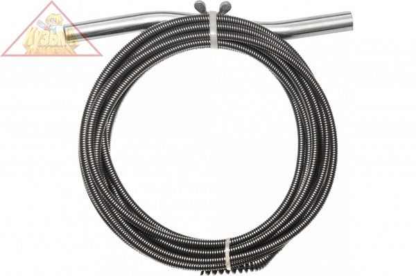 Спираль с насадкой для удаления засоров в трубах, d-50 мм, L-2,4 метров, регулируемая рукоятка КРОКОЧИСТ (арт. 51310-6-24)