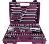 Набор инструмента универсальный THORVIK 1/4", 1/2"DR с головками торцевыми MultiProf, 82 предмета, арт. UTS0082MP