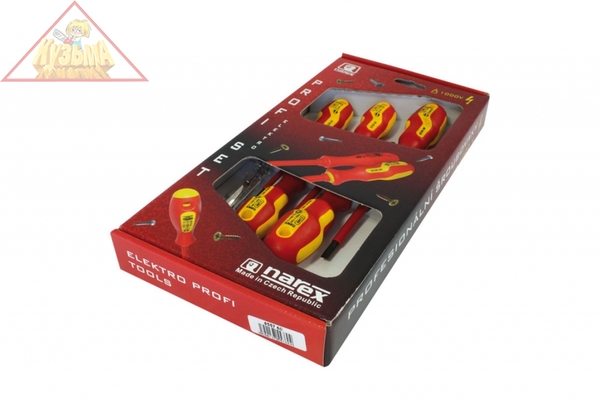 Набор из 5 отверток S Line Electro Profi (PH+ШЛИЦ+тестер) Narex, 855760