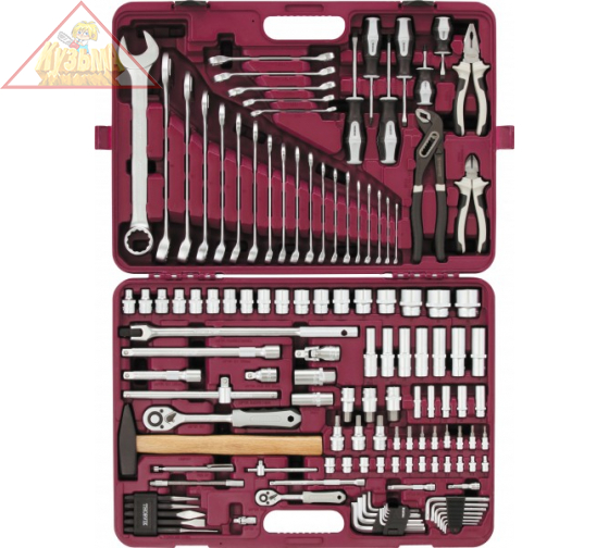 Набор инструмента универсальный Thorvik 1/4", 1/2"DR, 128 предметов, арт. UTS0128