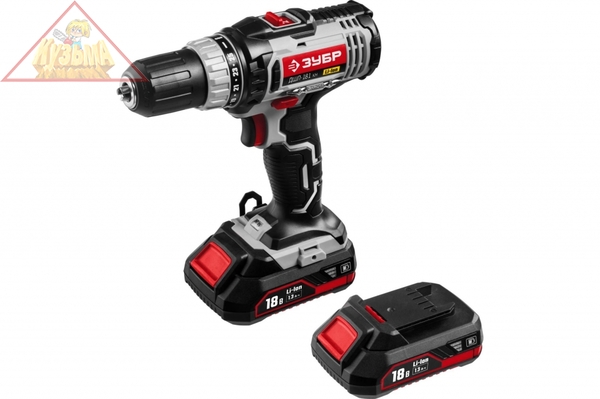 Аккумуляторный шуруповерт ЗУБР СТАНДАРТ ДШЛ-181 КН