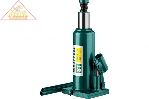 Домкрат KRAFTOOL гидравлический бутылочный Kraft-Lift, сварной, 8т, 228-447мм, 43462-8 43462-8_z01