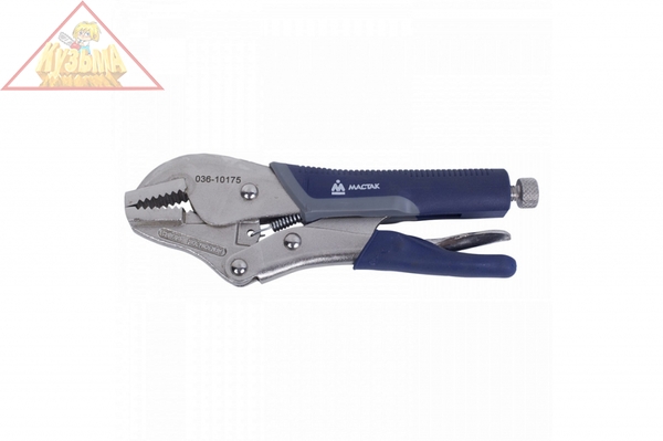 Зажим с фиксатором МАСТАК 175мм, прямые губки 036-10175H