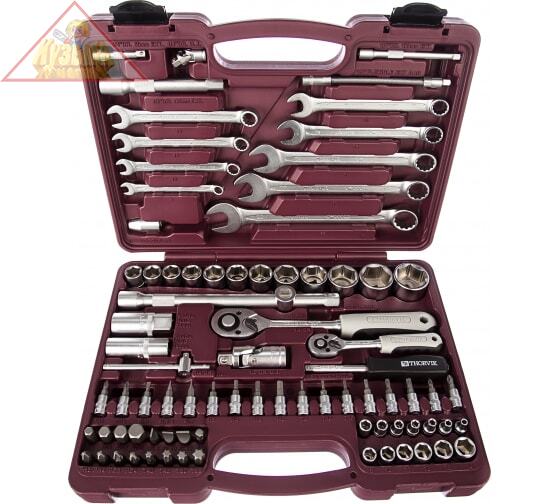 Набор инструмента универсальный Thorvik 1/4", 1/2"DR, 82 предмета арт. UTS0082
