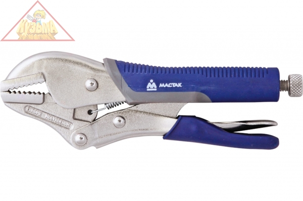 Зажим с фиксатором 250мм прямые губки МАСТАК 036-10250H