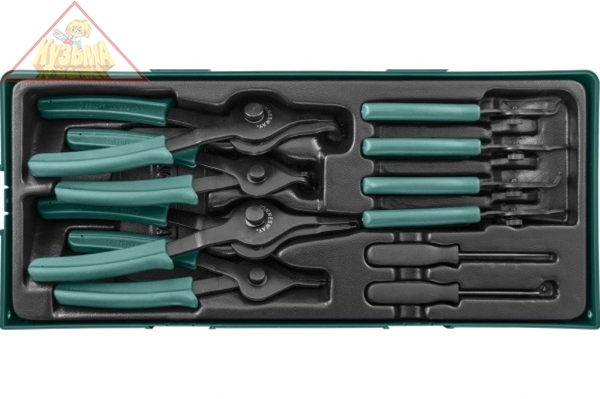 Набор щипцов для стопорных колец Jonnesway 10 предметов AG010150SP