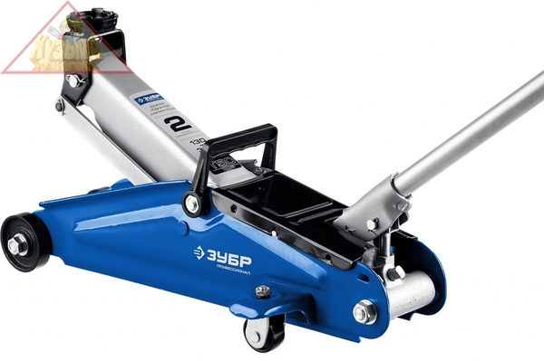 Гидравлический подкатной домкрат 2т, 130-380мм, в кейсе, ЗУБР Профессионал T50 43052-2-K