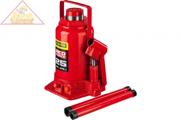 Гидравлический бутылочный домкрат STAYER Red Force 25т 43160-25_z01